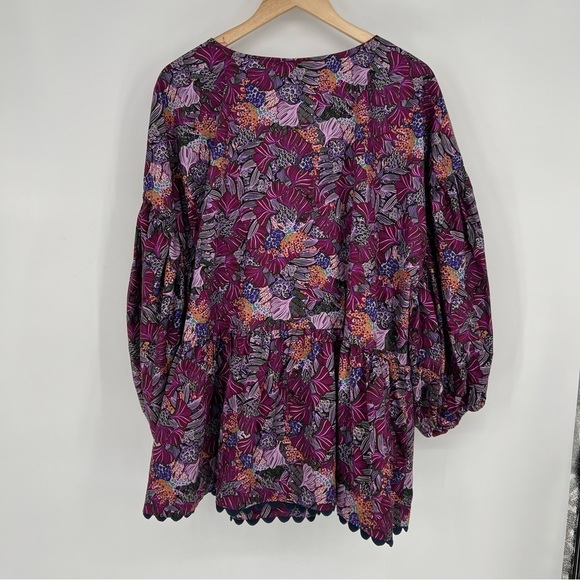 Kika Vargas x Target Coral Reef Scallop Edge Wrap Top Size 3X‎ New With Tags - Picture 11 of 14